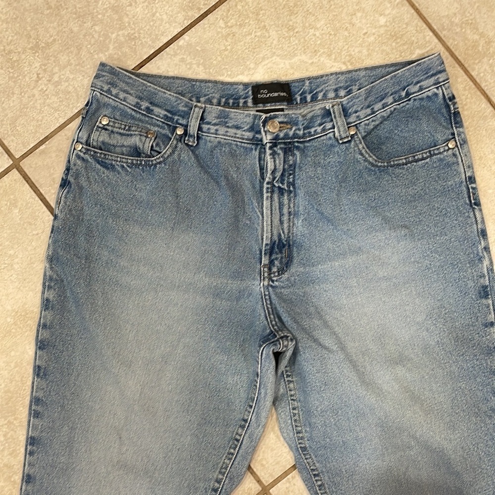 Vintage Y2K No Boundaries Low Rise Side Slit Flare Jeans 15 - Picture 3 of 9